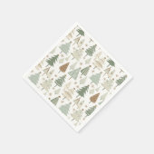 Elegant Saga groen kerstbomen patroon Servet (Hoek)