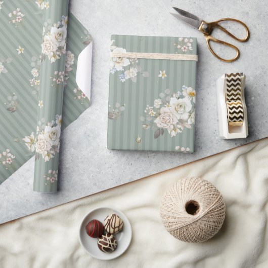 Elegant Sage Botanisch Inpakpapier (Crafts)