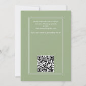 Elegant sage botanische sage patroon bruiloft kaart (Achterkant)