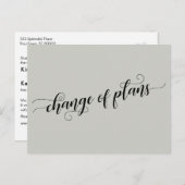 Elegant Sage Change of Plans Postponed Wedding Briefkaart (Voorkant / Achterkant)