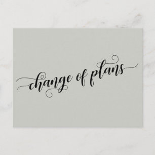 Elegant Sage Change of Plans Postponed Wedding Briefkaart