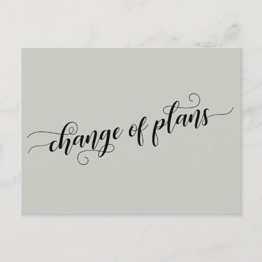 Elegant Sage Change of Plans Postponed Wedding Briefkaart (Voorkant)