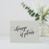Elegant Sage Change of Plans Postponed Wedding Briefkaart (Staand voorkant)