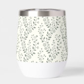 Elegant Sage Cream Minimalist Boho Floral Pattern (Achterkant)