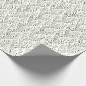 Elegant Sage Cream Minimalist Boho Floral Pattern Cadeaupapier (Hoek)
