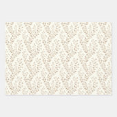 Elegant Sage Cream Minimalist Boho Floral Pattern Inpakpapier Vel (Voorkant 3)
