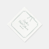 Elegant Sage Eenvoudige Classic Bow Vrijgezellenfe Servet (Hoek)