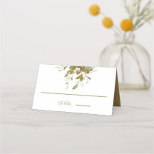 Elegant Sage en Gold Greenery Waterverf