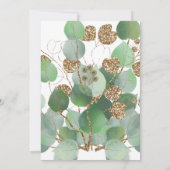 ELEGANT SAGE EUCALYPTUS BIRTHDAY PARTY KAART (Achterkant)
