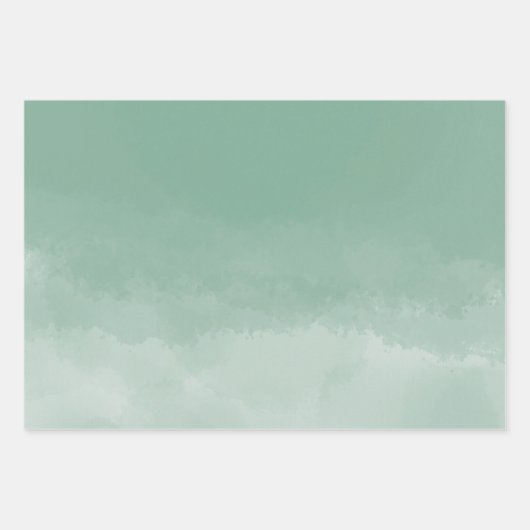 Elegant Sage Eucalyptus Inpakpapier Vel (Voorkant)