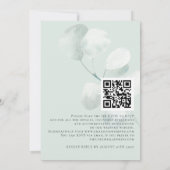 Elegant Sage Eucalyptus QR Code Weddenschap Kaart (Achterkant)