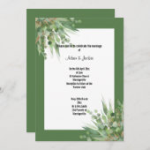 ELEGANT SAGE EUCALYPTUS WEDDING INVITATION KAART (Voorkant / Achterkant)