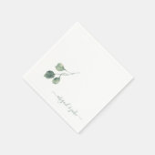 Elegant Sage Foliage Names Wedding Napkins Servet (Hoek)