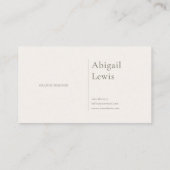 Elegant Sage Forest Gold Frame White Floral Visitekaartje (Achterkant)