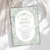 Elegant Sage Genderneutraal Baby shower Kaart