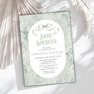 Elegant Sage Genderneutraal Baby shower Kaart