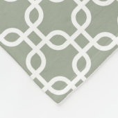 Elegant Sage Geometrische Koppelingen Fleece Deken (Hoek)