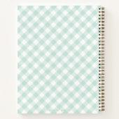 Elegant Sage Gingham Blank Cocktail Recept Boek (Achterkant)