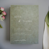 Elegant Sage Gold Bruiloft Kaart