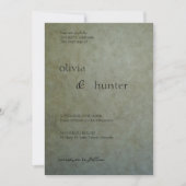 Elegant Sage Gold Bruiloft Kaart (Voorkant)