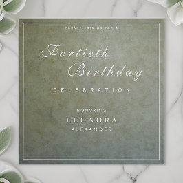 Elegant Sage Gold ELKE mijlpaal verjaardagsfeestje Kaart