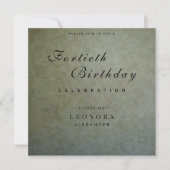 Elegant Sage Gold ELKE mijlpaal verjaardagsfeestje Kaart (Voorkant)