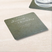 Elegant Sage Gold ELKE verjaardagsfeestje Kartonnen Onderzetters (Schuin)