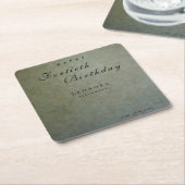 Elegant Sage Gold ELKE verjaardagsfeestje Kartonnen Onderzetters (Schuin)