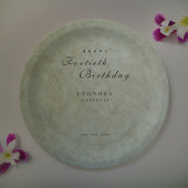 Elegant Sage Gold ELKE verjaardagsfeestje Papieren Bordje