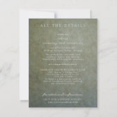Elegant Sage Gold Wedding Details Behuizing Kaarte Kaart (Voorkant)