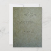 Elegant Sage Gold Wedding Save the Date Kaart (Voorkant)