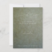 Elegant Sage Gold Wedding Save the Date Kaart (Voorkant)