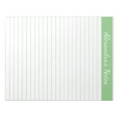Elegant Sage Green 8.5x11 Letter-formaat op maat Notitieblok (Voorkant)