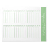 Elegant Sage Green 8.5x11 Two Column Checklist Notitieblok (Voorkant)