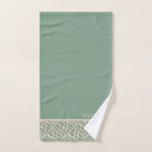 Elegant Sage Green Abstract Bad Handdoek (Handdoek)