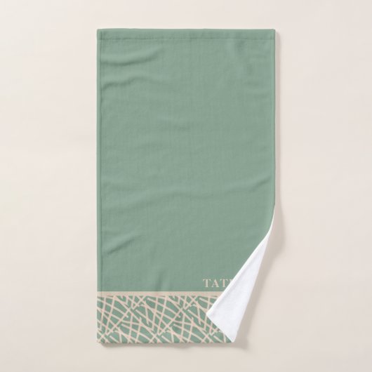 Elegant Sage Green Abstract Bad Handdoek (Handdoek)