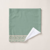 Elegant Sage Green Abstract Bad Handdoek (Wasdoekje)