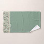 Elegant Sage Green Abstract Bad Handdoek (Handdoek)