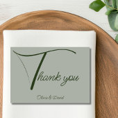 Elegant Sage Green Bedankkaart
