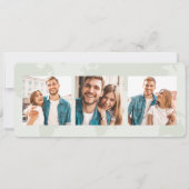 Elegant Sage Green Boarding Pass Save the Date Kaart (Achterkant)