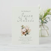 Elegant Sage Green Botanical Garden & Country Kaart (Staand voorkant)