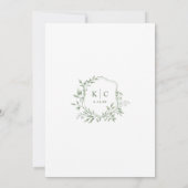 Elegant Sage Green Botanical Garden Wedding Kaart (Achterkant)