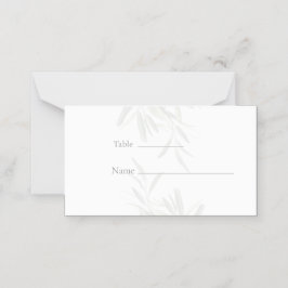 Elegant Sage Green Botanical Plaatskaartje