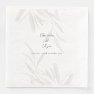 Elegant Sage Green Botanical Servet