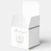 Elegant Sage Green Botanical Wedding  Bedankdoosjes (Geopend)