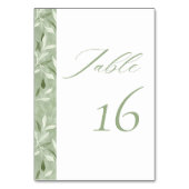 Elegant Sage Green Botanical Wedding  Kaart (Voorkant)