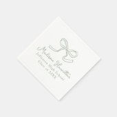 Elegant Sage Green  Bow Afstuderen Servet (Hoek)