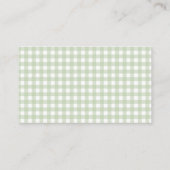 Elegant Sage Green Bow Baby shower Boeken voor Bab Informatiekaartje (Achterkant)