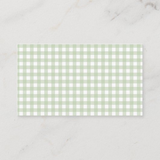 Elegant Sage Green Bow Baby shower Boeken voor Bab Informatiekaartje (Achterkant)