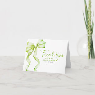 Elegant Sage Green Bow Vrijgezellenfeest Bedankt